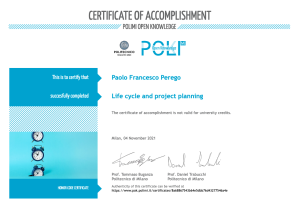 POK-certifiate - Life cycle and project planning